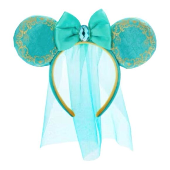Disney Parks Jasmine Princess Minnie Mouse Ear Headband with Gem and Veil main image 6